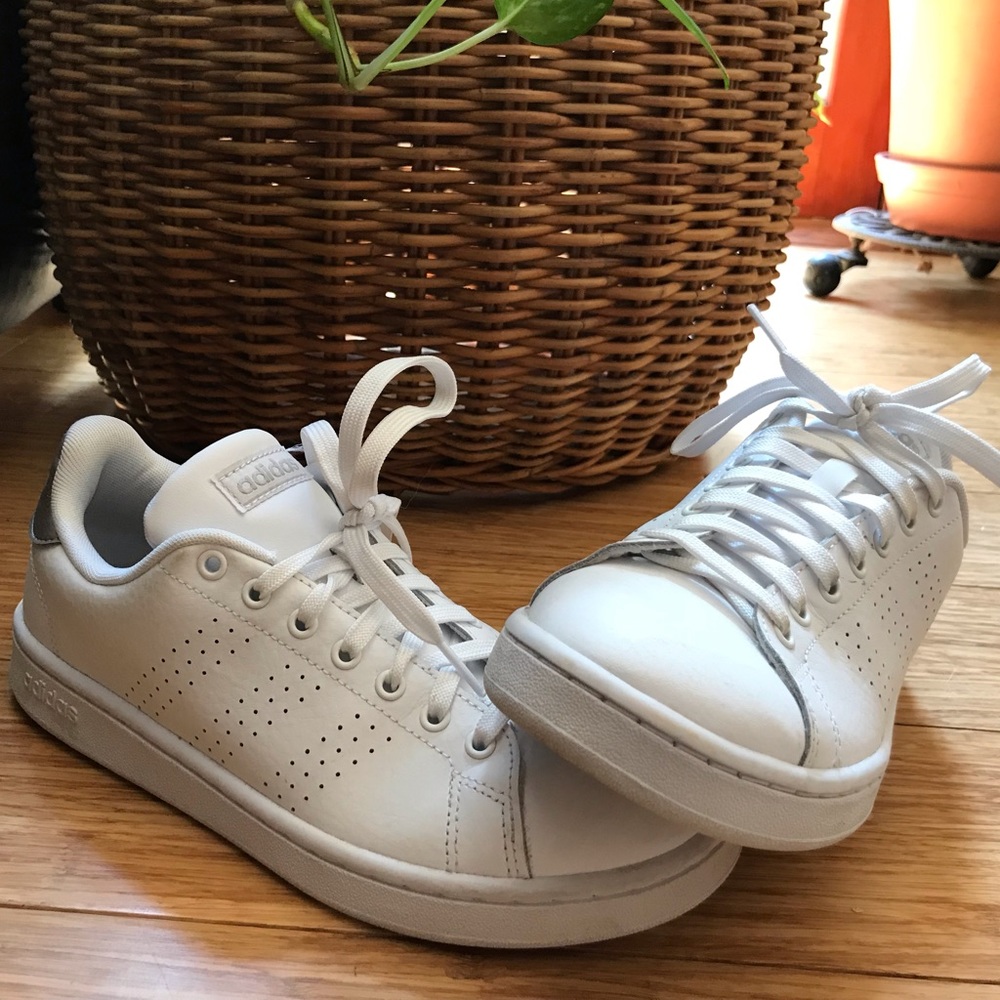 White adidas sneakers